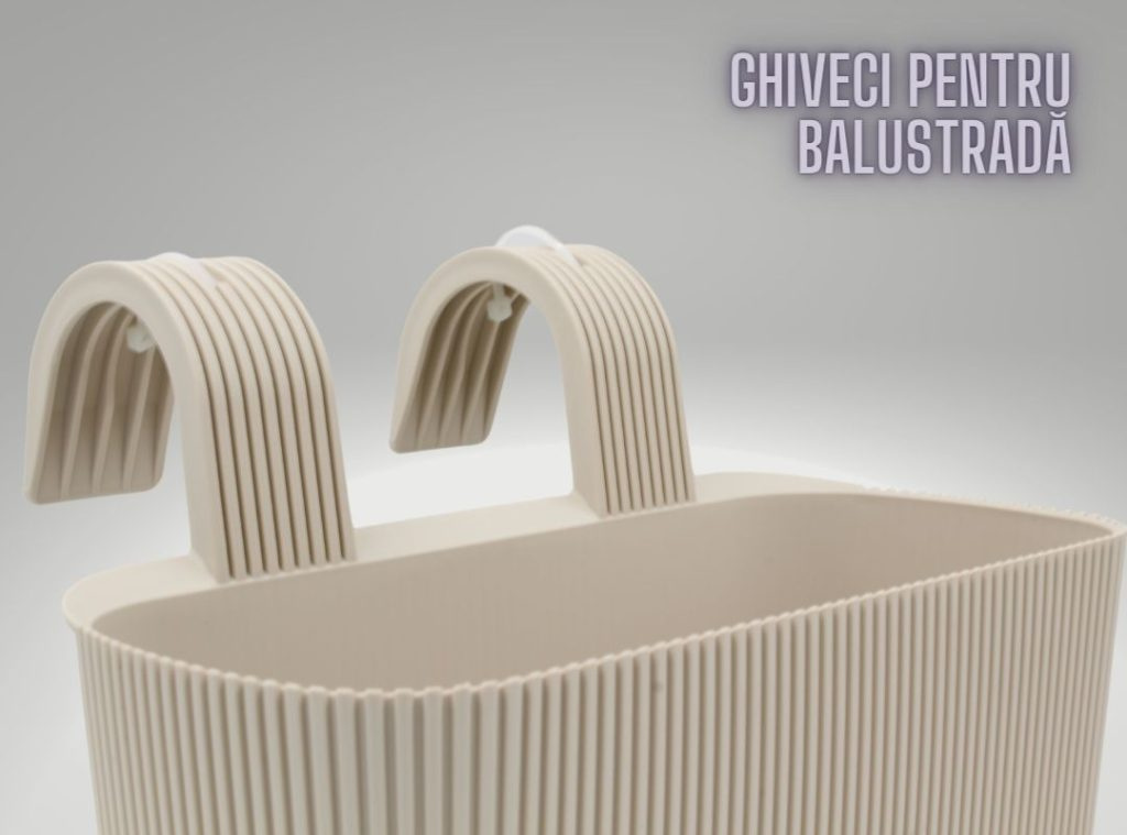 Ghiveci pentru balustradă 3200 ml crem