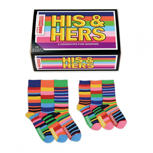 Комплект от 6 мъжки/дамски чорапи HIS & HERS