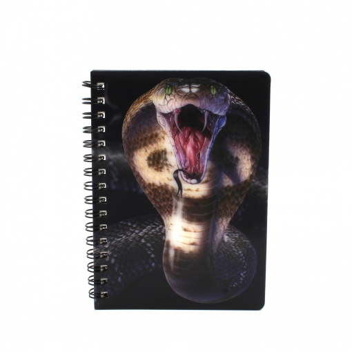 Carnețel zoo, cu spirală, 3D, Cobra