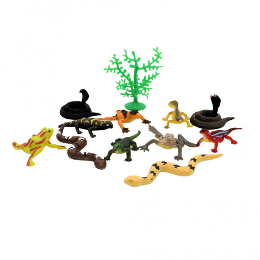 Set diverse figurine reptile Lizards