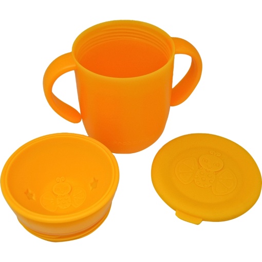 Cană silicon pentru bebeluși, 350ml, OrangieFly, Frootimals