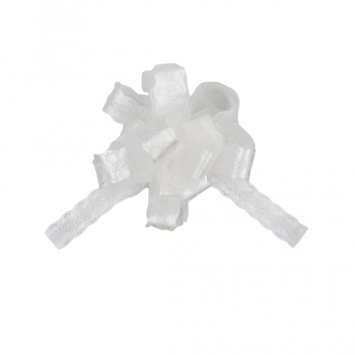 Fundă nuntă cu autoformare tulle 20cm alb