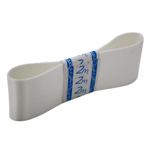 Panglică textilă ALB 38mm x 2m