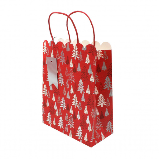 Pungă cadou Crăciun SDE M RED TREES
