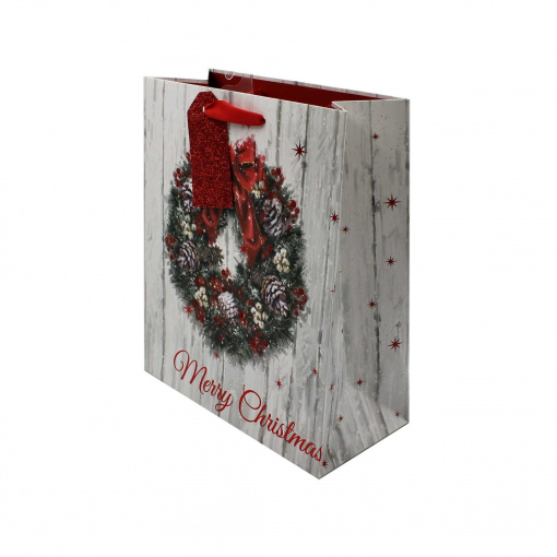 Pungă cadou Crăciun SDE XL XMAS WREATH