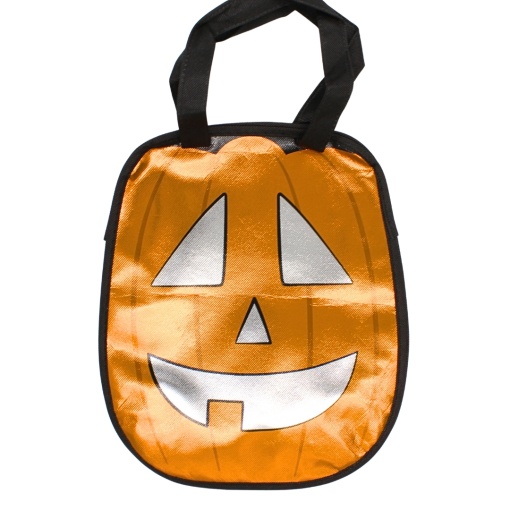 Pungă de colindat, pentru Halloween, metalizată, model dovleac, Eurowrap