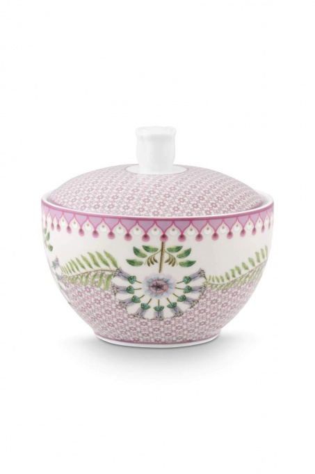Zaharniță porțelan, Pip Studio, Tiles Lilac, 300 ml, colecția Lily&Lotus