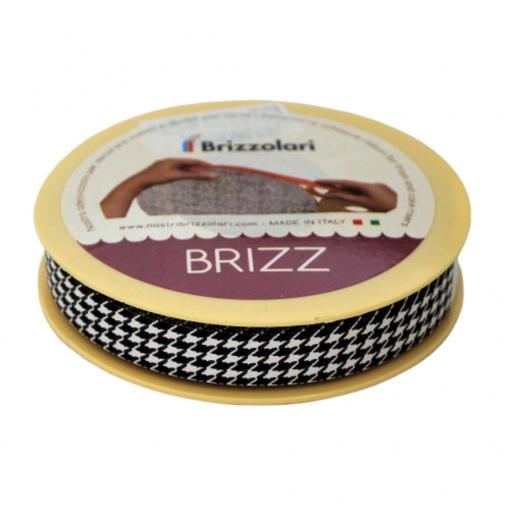 Bandă Adezivă Decorativă Brizz Zig Zag Alb-Negru, 25 m