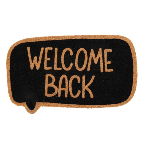 Covor Intrare din Fibră de Cocos – 75x41 cm – Mesaj „Welcome back”