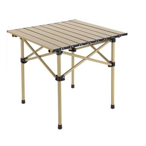 Masă pliabilă, cu cadru metalic și blat rezistent, pentru camping – 53x51x50 cm, eCarla, SC10JBR