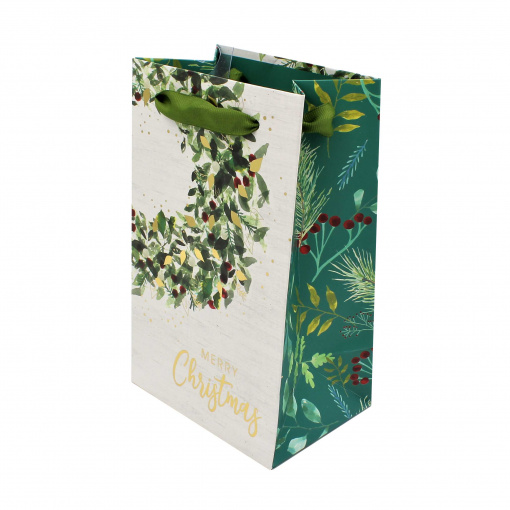 Pungă cadou Crăciun SDE P XMAS RUSTIC WREATH