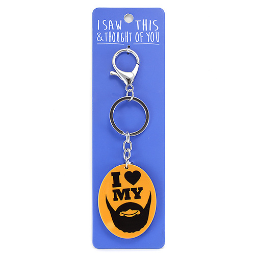 Breloc cu mesaj - I heart my Beard