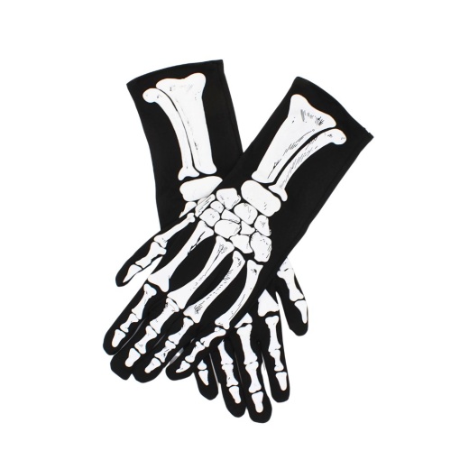 Mănuși de Halloween, Amscan, model Skeleton 3d gloves, one size, 33 cm