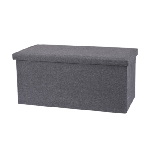 Taburet cu spațiu de depozitare, Storage Solutions, 76x40x38 cm – Gri inchis