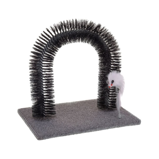 Ansamblu de joacă, cu șoricel, pentru pisici, 34x34x25 cm, colecția Pets, culoarea negru
