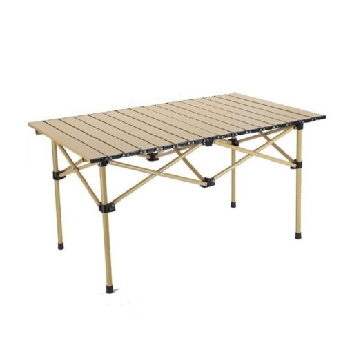 Masă pliabilă, cu cadru metalic și blat rezistent, pentru camping – 95x56x50 cm, eCarla, SC09K