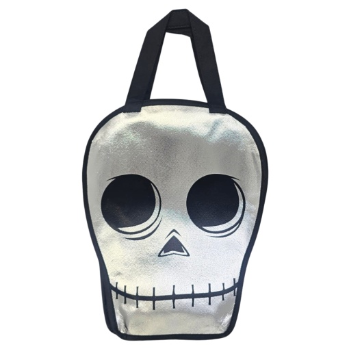 Pungă de colindat, pentru Halloween, metalizată, model craniu, Eurowrap