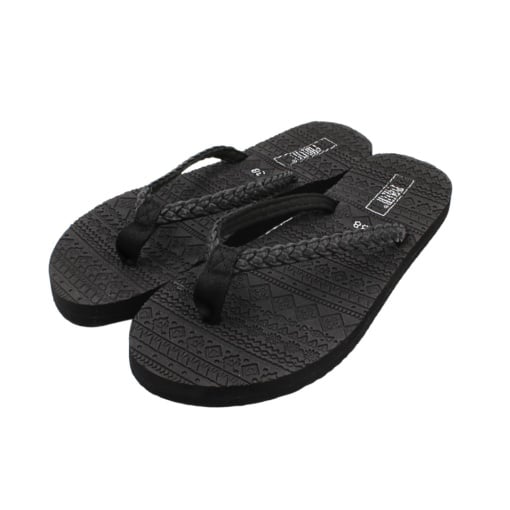 Șlapi flip-flops pentru femei, Perletti, negru