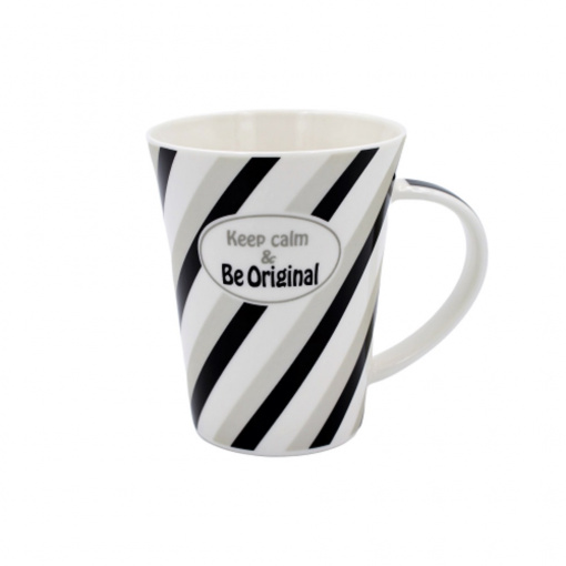 Cană din porțelan personalizată cu mesaj "Keep calm and Be Original"