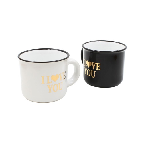 Set 2 Cești Espresso, Nekupto – “I ♥ YOU”, 2 x 80 ml