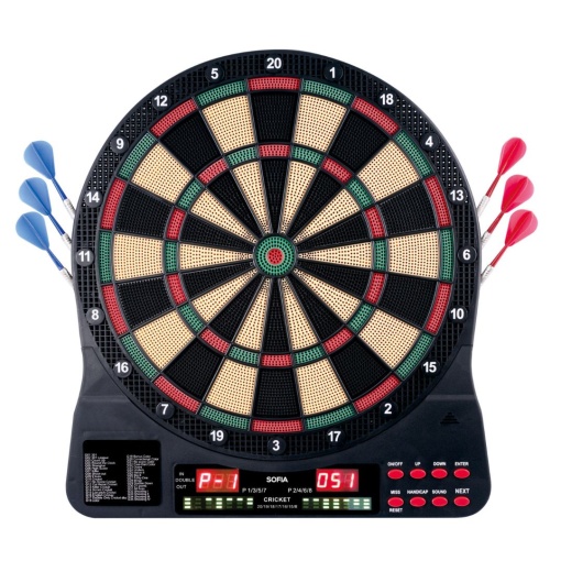 Tablă Electronică Darts, XQ Max, pentru 1–8 Jucători cu LED și Funcție Cricket