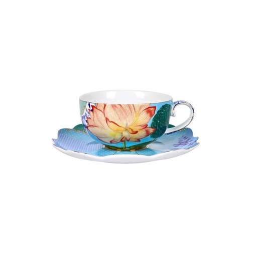 Cană espresso cu farfurioară, Pip Studio, 225 ml, colecția Royal Multi
