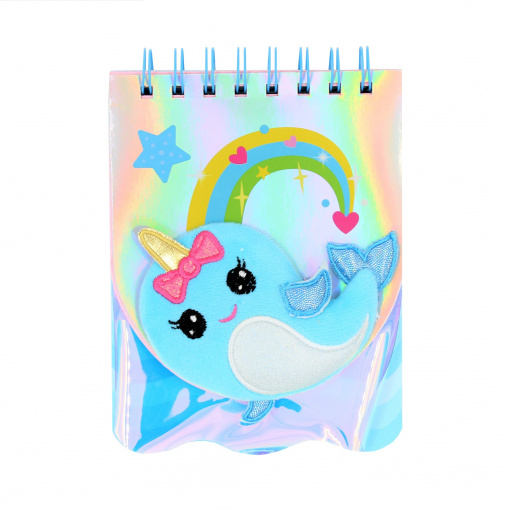 Carnețel, 3D, Delfin unicorn, 80 pagini
