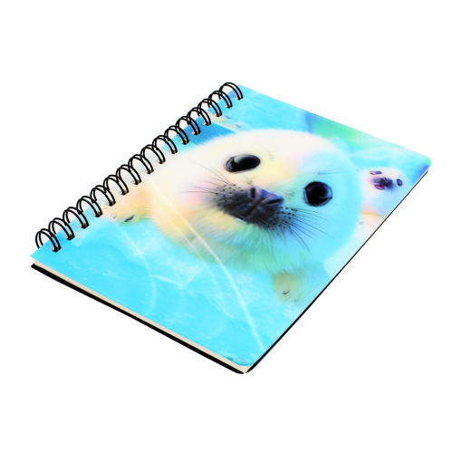Carnețel zoo, cu spirală, 3D, Seal Pups
