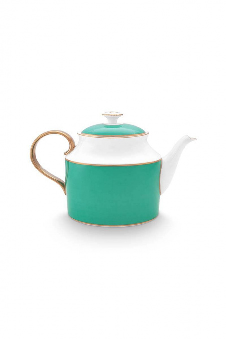 Ceainic din porțelan, Pip Studio, Gold-Green, 1.8l, colecție Pip Chique