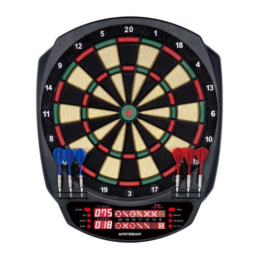 Placă Electronică Darts, XQ Max, pentru 1–8 Jucători, cu 4 Afișaje LED și Jocuri Multiple