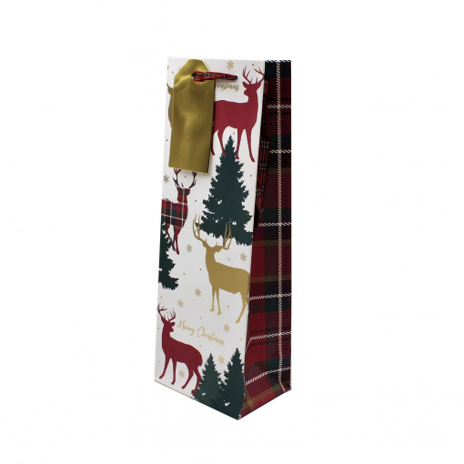 Pungă cadou Crăciun SDE B STAG TARTAN