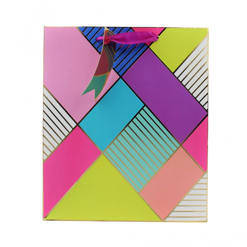 Punga cadou hartie L Colorful Abstract