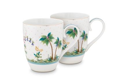 Set 2 cani din porțelan, Pip Studio, 350ml, colecția Jolie White