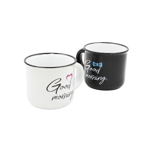 Set 2 Cești Espresso, Nekupto – “Good Morning”, 2 x 80 ml