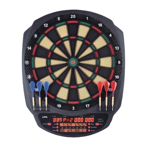 Țintă Electronică Darts, XQ Max Lima, cu 36 de Jocuri și Afișaj LED Complet