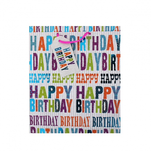 Хартиена подаръчна торбичка L BIRTHDAY SMART