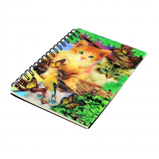 Carnețel zoo, cu spirală, 3D, Feline Affection