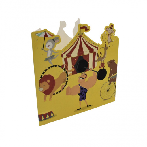 Felicitare Gold Strong man at the cirkus