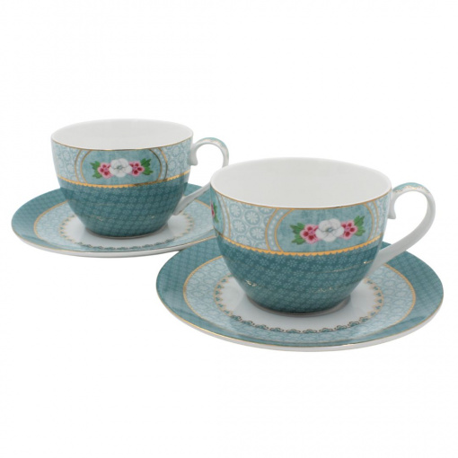 Set 2 cești cu farfurioare, Pip Studio, colecția Blushing Birds