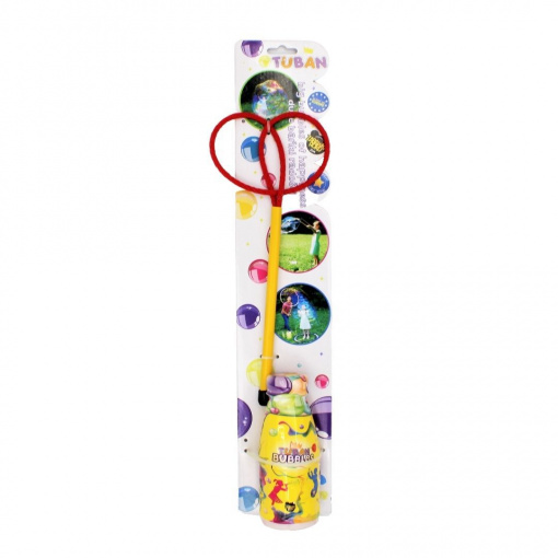 Set solutie sapun Tuban 250ml accesoriu baloane multiple rosu 19cm