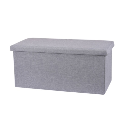 Taburet cu spațiu de depozitare, Storage Solutions, 76x40x38 cm – Gri