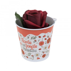 Suport ghiveci 13.5 cm "Florile sunt poeziile Pământului"