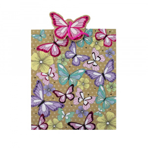 Punga cadou hartie L ELEGANT BUTTERFLY