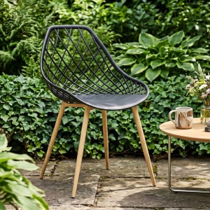 ARANDA garden chair, Jumi, black – modern design, weather-resistant