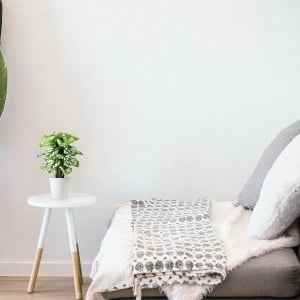 Plantă artificială Peperomia 25 cm, frunze verzi cu nervuri albe, detalii realiste, în ghiveci alb