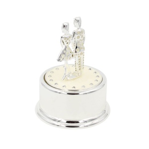 Cutiuță Muzicală AZAY – Cuplu Elegant cu Cristale, Design Romantic, Cutie Premium Inclusă
