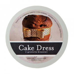 Bandă decorativă Cake Dress pentru torturi și prăjituri, 4.5cm x 15m, model dantelat, Splendor turcoise - Img 2