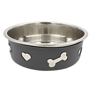 Bol din inox pentru câini 21x7cm - Img 1