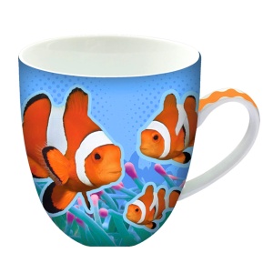 Cană din ceramică, Deluxebase, imprimeu clown fish, 440 ml, colecția Animug