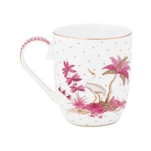 Cană din porțelan, colecția Jolie, Dots Gold Pink, 145 ml, Pip Studio